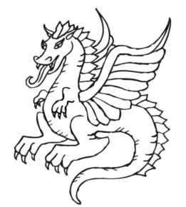 Disegno di dragone da stampare e colorare 235
