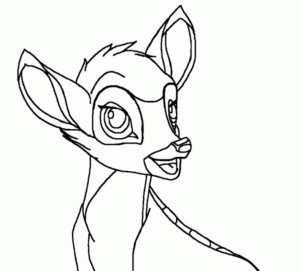 Disegno di Bambi da stampare e colorare 3