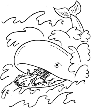 Disegno di balena da stampare e colorare 1