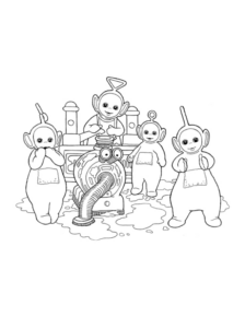 Disegno di Teletubbies da stampare e colorare 4