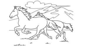 Disegno di cavallo da stampare e colorare 92