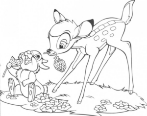 Disegno di Bambi da stampare e colorare 57