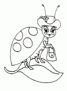 Disegno di coccinella da stampare e colorare 12