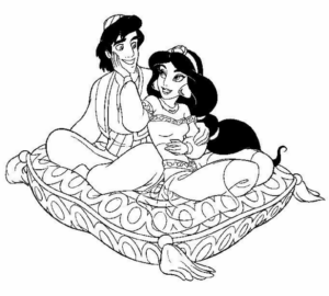 Disegno di Aladdin da stampare e colorare 102