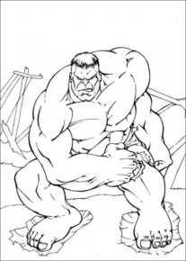 Disegno di Hulk da stampare e colorare 41