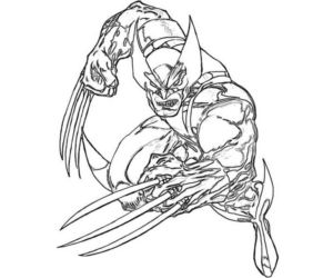 Disegno di Wolverine da stampare e colorare 3