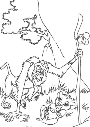 Disegno di Re Leone da stampare e colorare 180