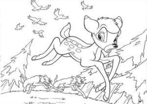 Disegno di Bambi da stampare e colorare 25
