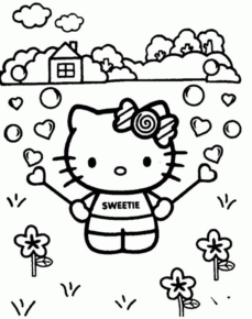 Disegno di Hello Kitty da stampare e colorare 61