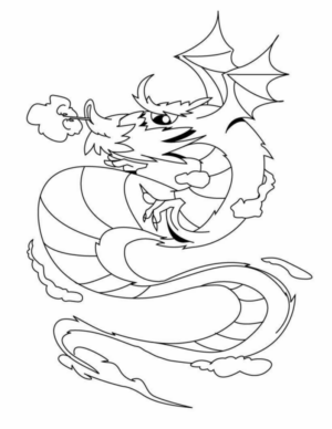 Disegno di dragone da stampare e colorare 40