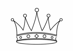 Disegno di corona reale da stampare e colorare 3