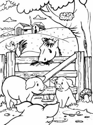 Disegno di cavallo da stampare e colorare 239