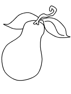 Disegno di pera da stampare e colorare 12
