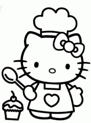 Disegno di Hello Kitty da stampare e colorare 216