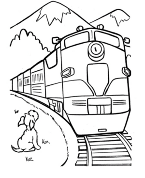 Disegno di treno da stampare e colorare 63