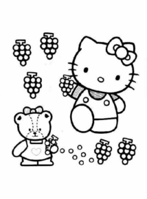 Disegno di Hello Kitty da stampare e colorare 220