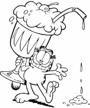 Disegno di Garfield da stampare e colorare 41