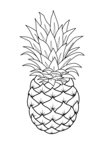 Disegno di ananas da stampare e colorare 10