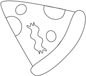 Disegno di pizza da stampare e colorare 13
