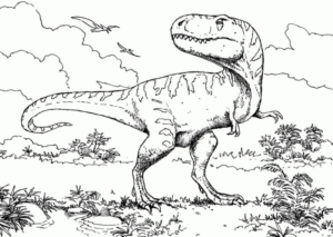 Disegno di Tirannosauro da stampare e colorare 47