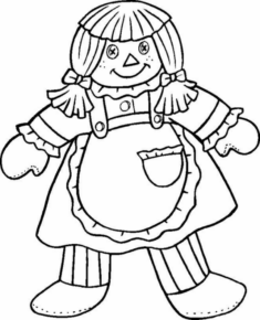Disegno di bambola da stampare e colorare 1
