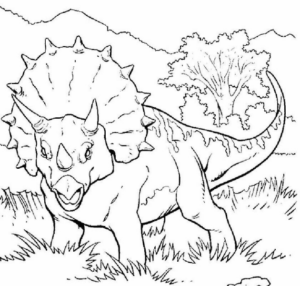 Disegno di Triceratopo da stampare e colorare 59