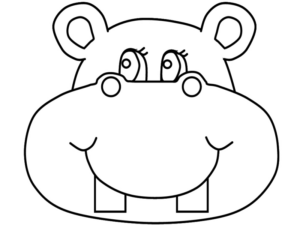 Disegno di ippopotamo da stampare e colorare 4
