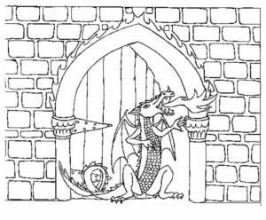 Disegno di dragone da stampare e colorare 126