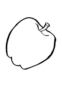 Disegno di mela da stampare e colorare 22