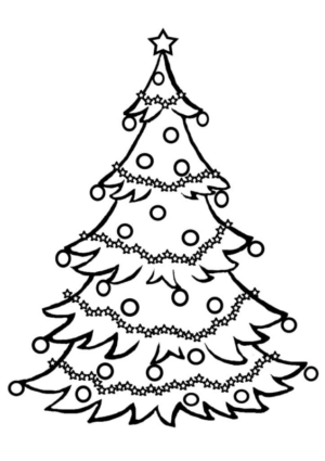 Disegno di albero di Natale da stampare e colorare 135 Disegno di albero di Natale da stampare e colorare 135