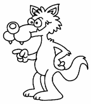 Disegno di lupo da stampare e colorare 66