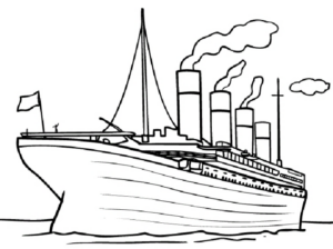 Disegno di Titanic da stampare e colorare 2