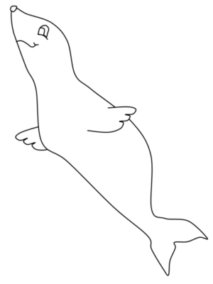 Disegno di foca da stampare e colorare 25