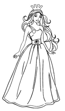 Disegno di Barbie da stampare e colorare 106