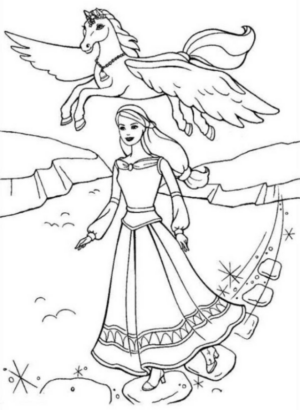 Disegno di unicorno da stampare e colorare 158