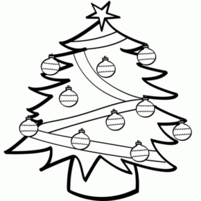 Disegno di albero di Natale da stampare e colorare 57 Disegno di albero di Natale da stampare e colorare 57