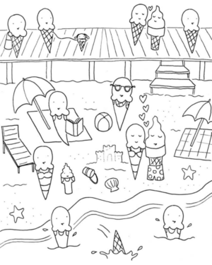Disegno di gelato da stampare e colorare 24