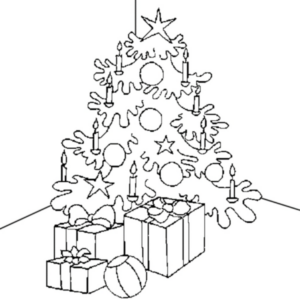 Disegno di albero di Natale da stampare e colorare 46