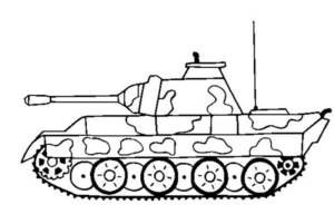 Disegno di carro armato da stampare e colorare 34