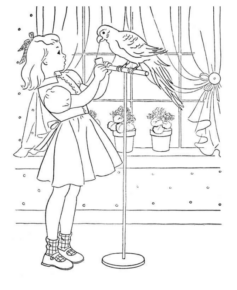 Disegno di pappagallo da stampare e colorare 61