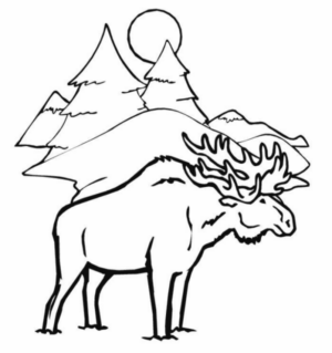 Disegno di alce da stampare e colorare 15