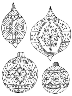 Disegno di palla di Natale da stampare e colorare 33
