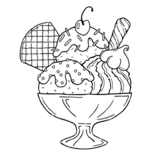 Disegno di gelato da stampare e colorare 6