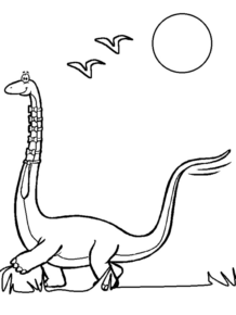 Disegno di Brontosauro da stampare e colorare 22