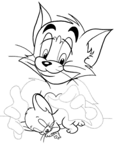 Disegno di Tom e Jerry da stampare e colorare 38