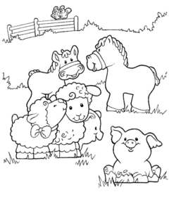 Disegno di pecora da stampare e colorare 3