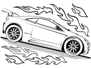 Disegno di automobile da stampare e colorare 298