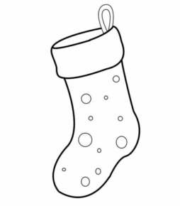 Disegno di calza di Natale da stampare e colorare 26