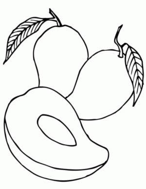 Disegno di mango da stampare e colorare