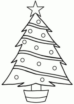 Disegno di albero di Natale da stampare e colorare 80 Disegno di albero di Natale da stampare e colorare 80